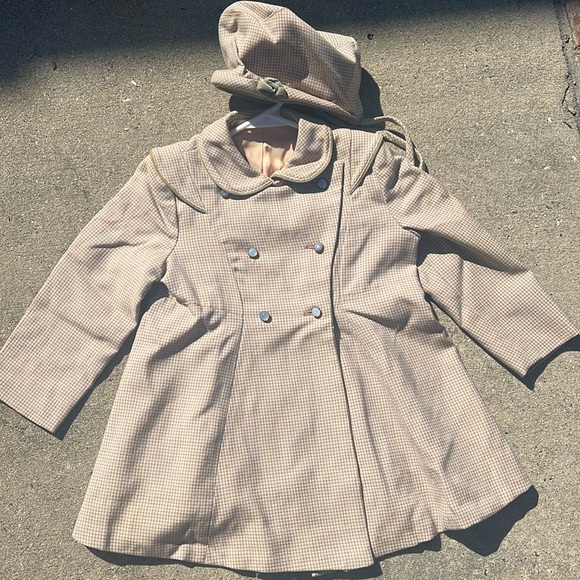 vintage Toddler Craft with the miracle Hem 3T toddler kid girls coat size 3 hat - Picture 3 of 16